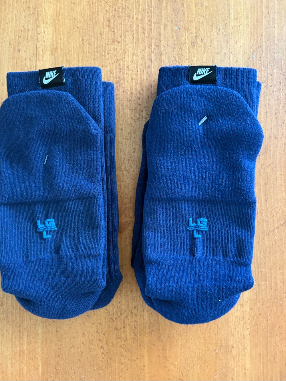 Nike crew socks, women, size large, set of two, blue, NWOT